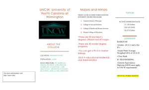 UNCW: University of North Carolina at Wilmington