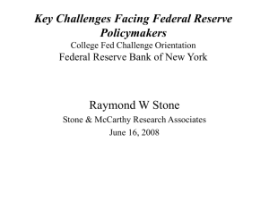 Key Challenges Facing Federal Reserve Policymakers