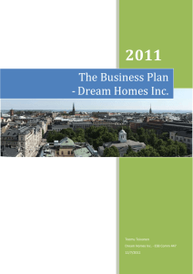 The Business Plan - Edwards School of Business
