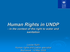 Human Rights in UNDP