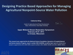 Designing Practice Based Approaches for Water Quality Improvement