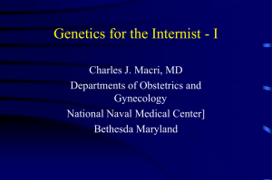Genetics for the Internist