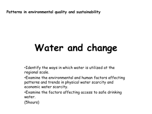 1. Water and change