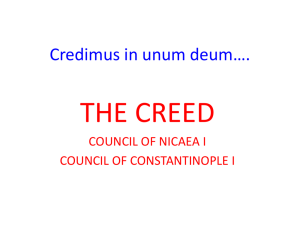 Credimus in unum deum….