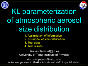 2012 KL-parameterization of particle size distributions