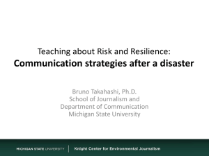 Communication strategies after a disaster