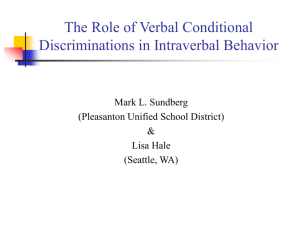 What is Intraverbal Behavior?
