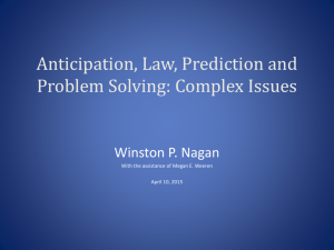 Law Prediction and Problem Solving by Winston Nagan