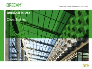 the BREEAM In-Use Client Training