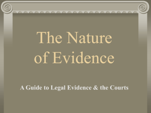 The Nature of Evidence Powerpoint
