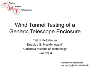 Caltech TMT Wind Tunnel Test