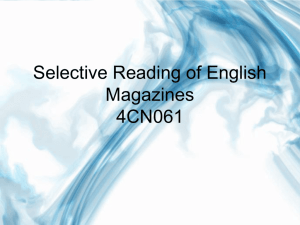 Selective Reading of English Magazines