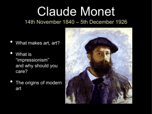 Claude Monet 14th November 1840 – 5th December 1926
