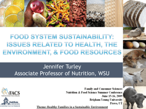 Issues related to health, the - FACS Nutrition and Food Science