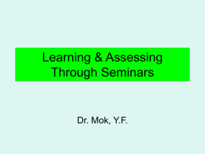 Learning & Assessing Through Seminars