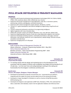 full stack developer & project manager