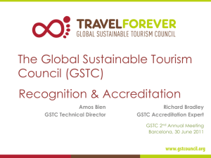 How To Become GSTC Accredited - Global Sustainable Tourism