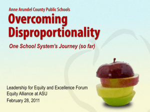 Overcoming Disproportionality: One
