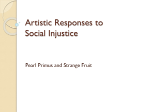Artistic Responses to Social Injustice