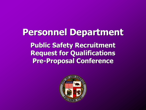City of Los Angeles Personnel Department