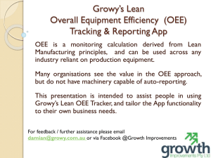 Growy's OEE Tracker - Growth Improvements Pty Ltd
