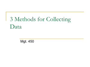 Methods for Collecting Data