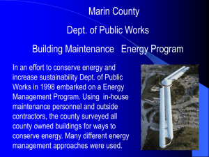 DPW Building Maintence Energy Program (
