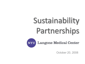 Sustainability at NYU Langone Medical Center