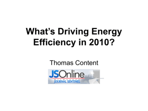 What´s Driving Energy Efficiency in 2010