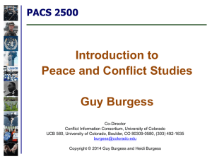 PPT Slides -- February 19 - Peace and Conflict Studies