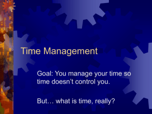 Time Management - El Centro College