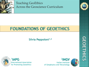 The Foundations of Geoethics