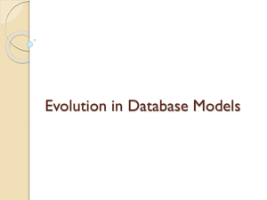 Evolution in Database Models