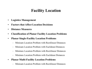 Basic Models for Facility Location