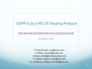 OSPFv3 as a PE-CE Routing Protocol