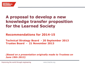 Knowledge Transfer Proposal