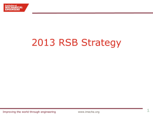 RSB Strategy for 2013-2014