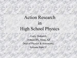 Action Research in High School Physics