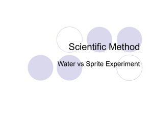 Water vs Sprite Experiment