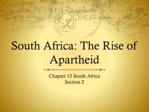 South Africa: The Rise of Apartheid - South-Africa-Under
