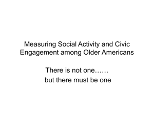 Measuring Social Activity and Civic Engagement among Older