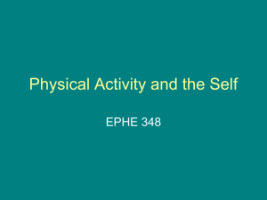 Physical Activity and the Self