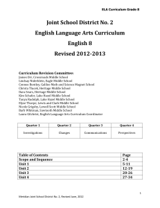 English 8 Curriculum
