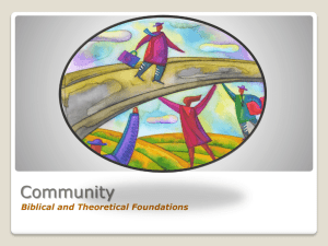 Foundations of biblical community