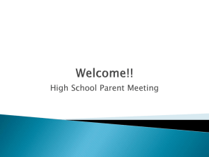 8-11 grades Power Point from parent meeting on March 2, 2015
