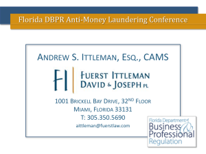 Florida DBPR Anti-Money Laundering