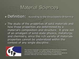 Material Sciences