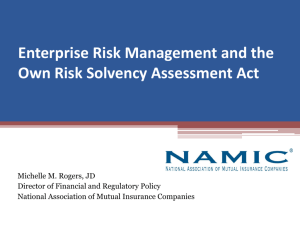 Enterprise Risk Managment - PA Association of Mutual Insurance