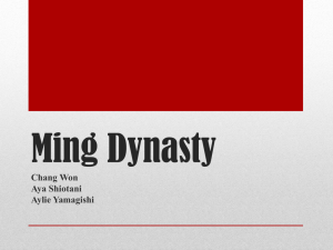 Ming Dynasty - mrsilberhistory521