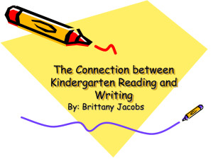 The Connection between Kindergarten Reading and